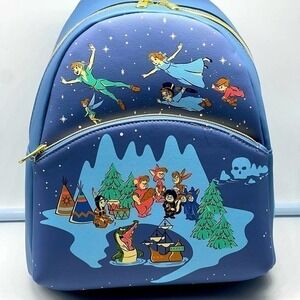 NEW Loungefly Disney Peter Pan Never Land Mini Backpack